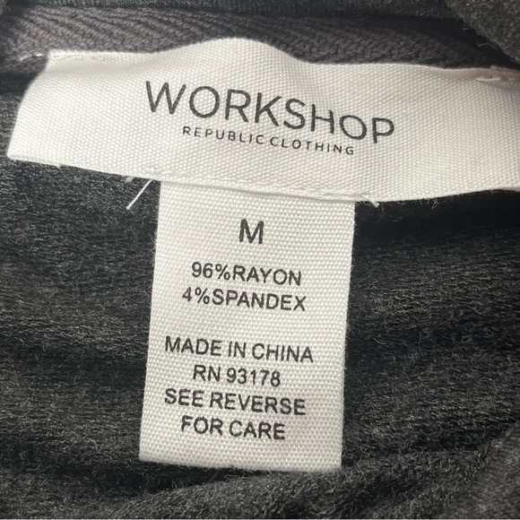 Workshop Republic Clothing Poncho Charcoal Heather High Loose Neck Soft … - Picture 7 of 10